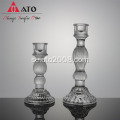 ATO Glass Pillar Candle Holder Solid Glass Candleholder